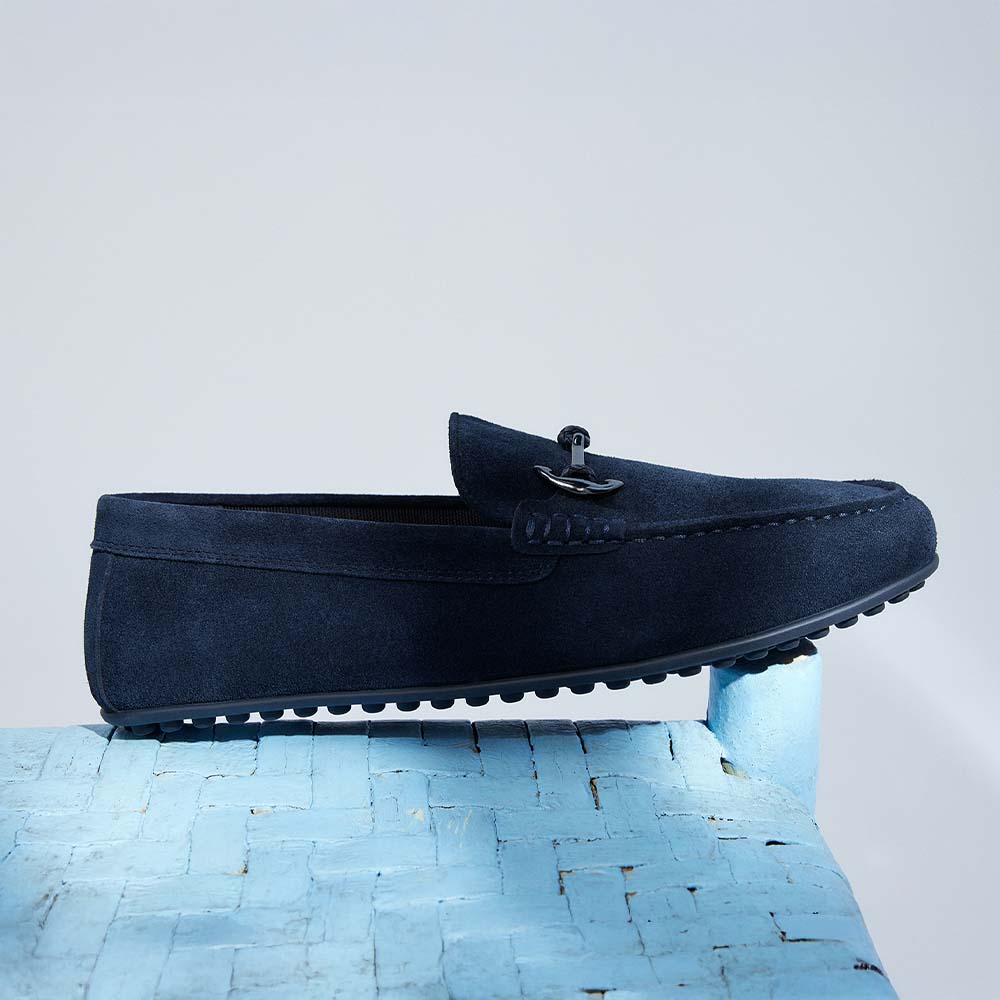 Wilbarta-In Men's Navy Moccasins